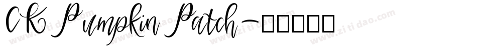 CK Pumpkin Patch字体转换